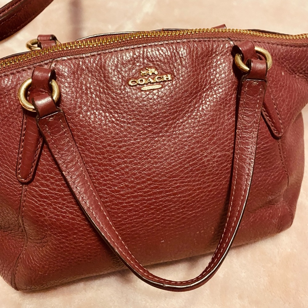 Authentic Coach pebbled leather mini Purse